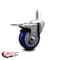 Service Caster 3.5'' Blue Poly Wheel Swivel 7/16'' Stem Caster with Total Lock Brake SCC-GRTTL20S3514-PPUB-BLUE-716138 - alternate 2
